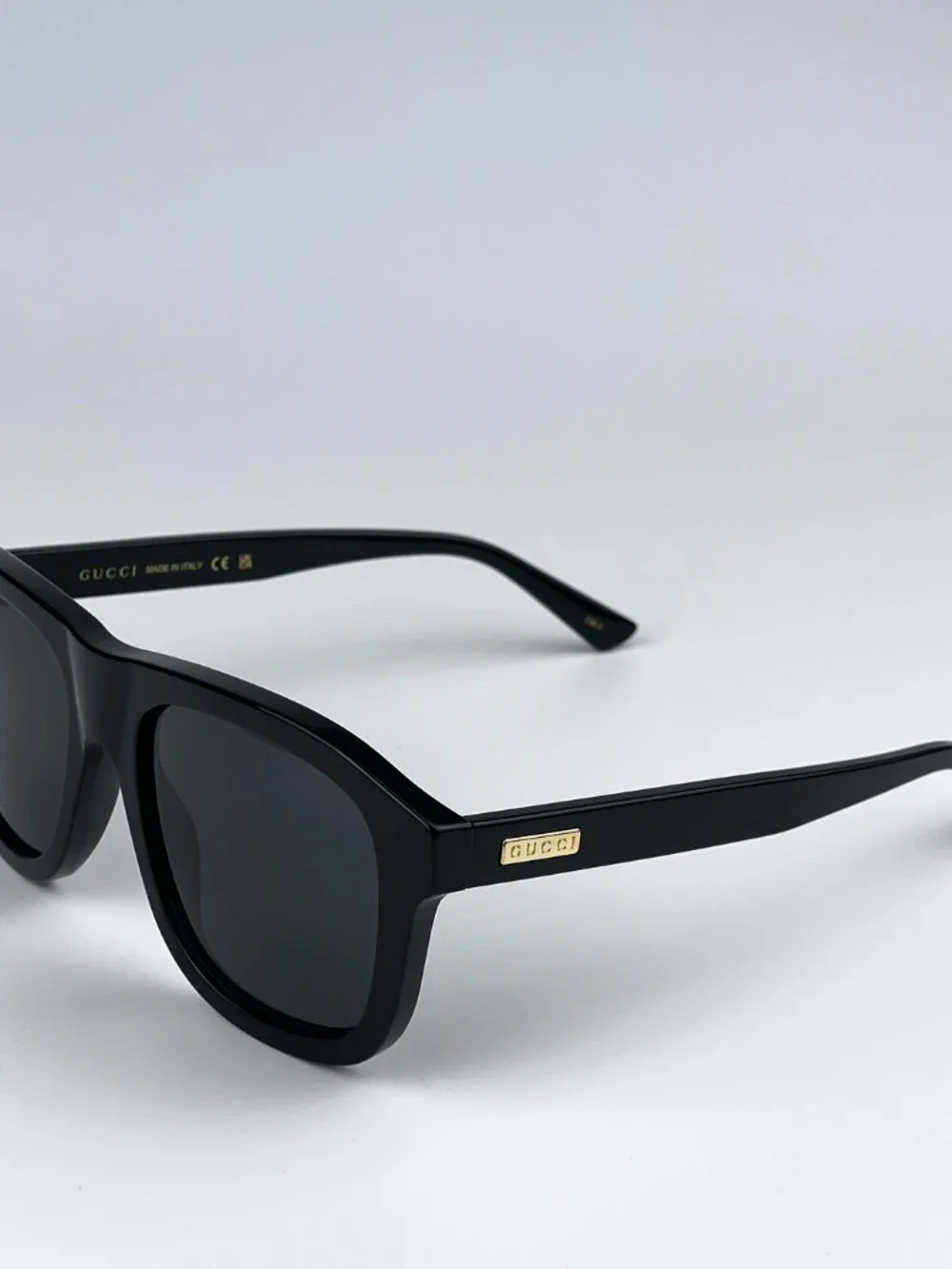 GUCCI GG1316S 001 BLACK GREY SQUARE UNISEX SUNGLASSES